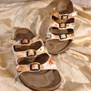 Papilio Birkenstock Floral Multi-Color Buckle Sandals